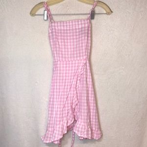Pink Gingham Shein dress